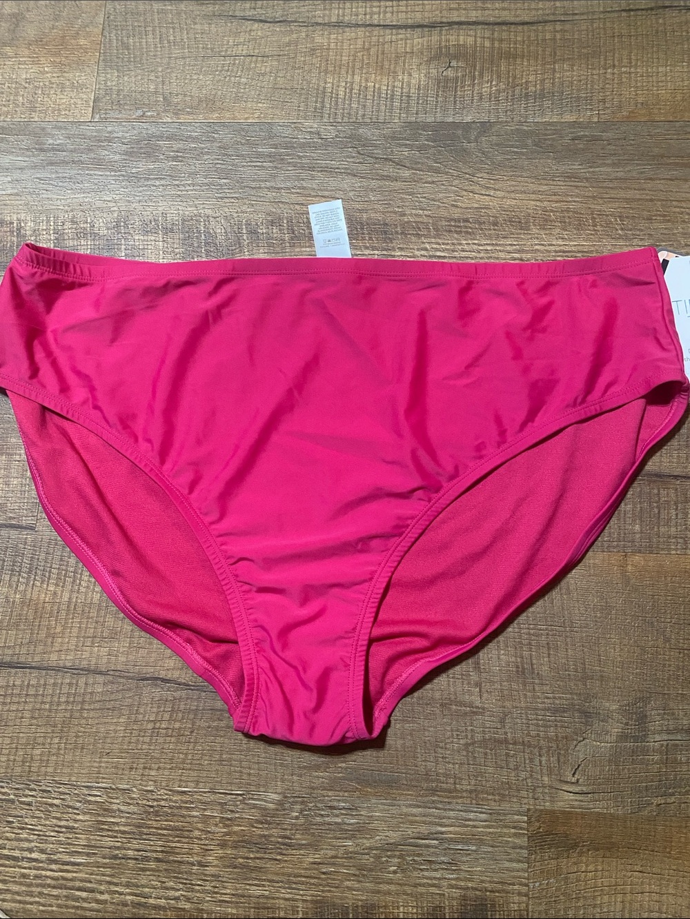 Time & Tru Fashion Swim Bottom Fuchsia Supreme High Waist Bikini 2X
